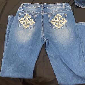 Wax Jean Women's Flare Blue Denim